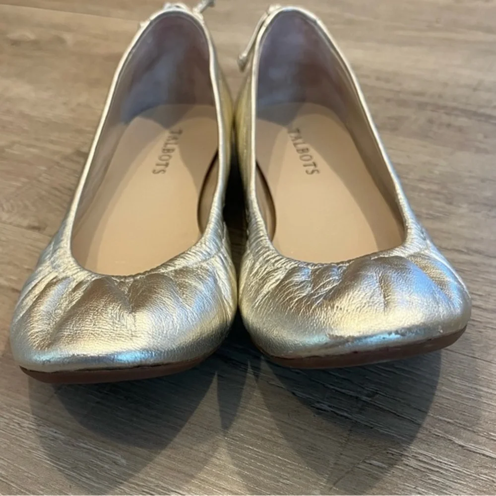 Talbots Women's Gold Ballet Flats 6.5